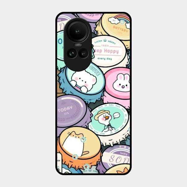Bunny Buddies Glass Case Cover For Oppo Reno 10 5G