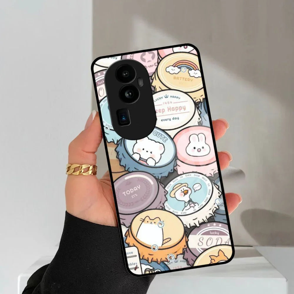 Bunny Buddies Glass Case Cover For Oppo - ShopOnCliQ