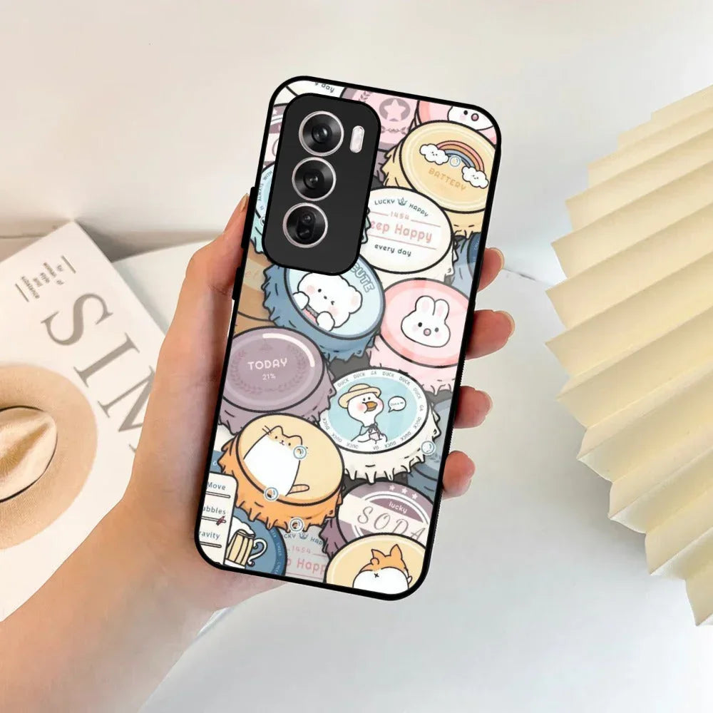 Bunny Buddies Glass Case Cover For Oppo - ShopOnCliQ
