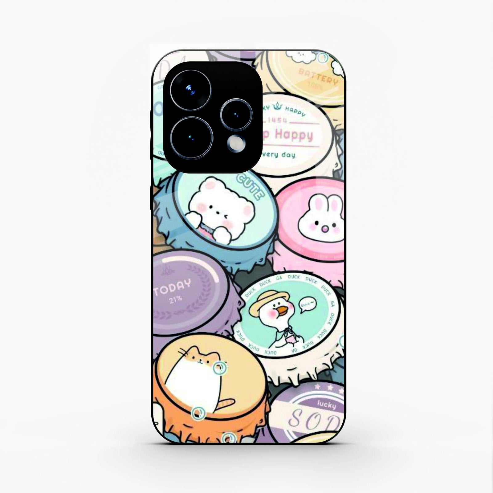 Bunny Buddies Glass Case Cover For Oppo Reno 15 5G