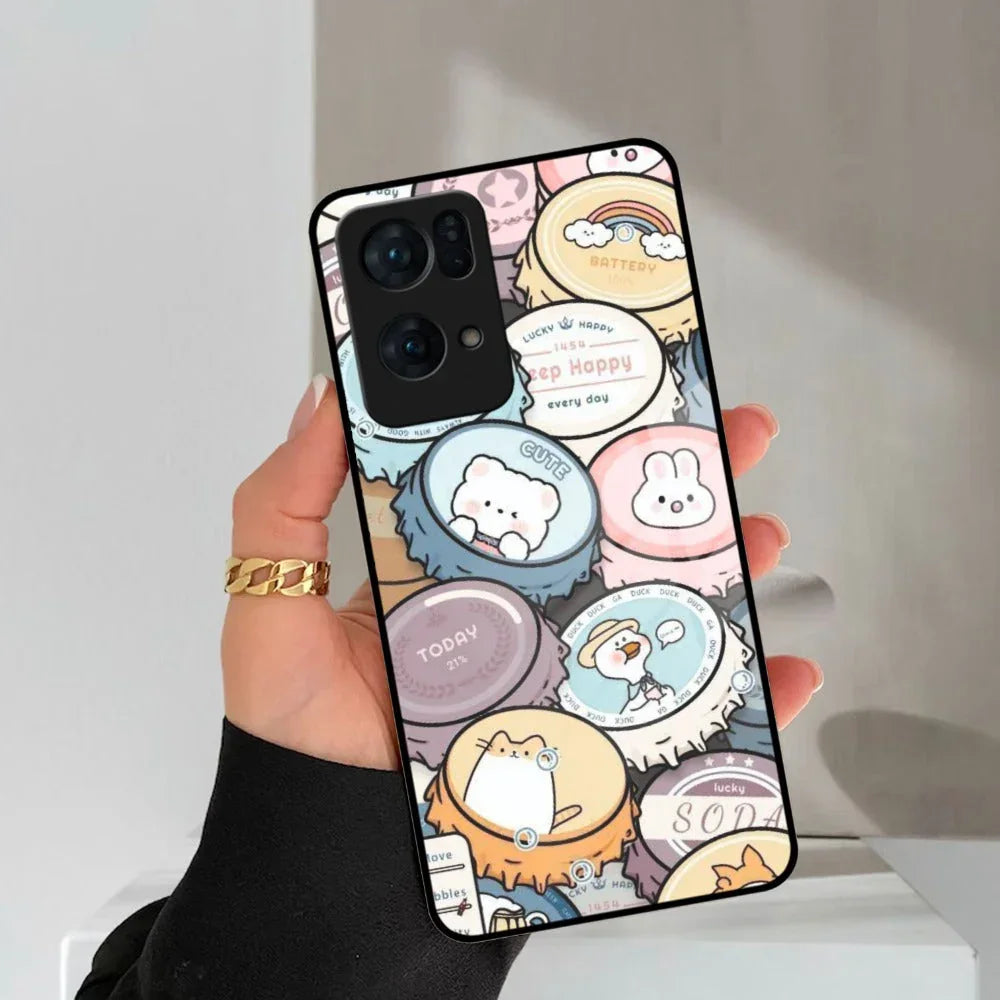 Bunny Buddies Glass Case Cover For Oppo - ShopOnCliQ