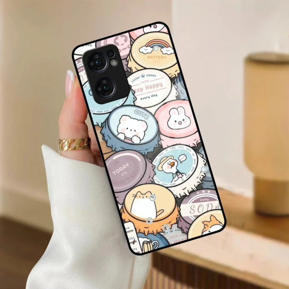 Bunny Buddies Glass Case Cover For Oppo - ShopOnCliQ