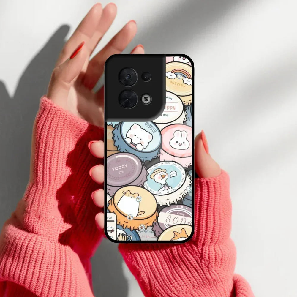 Bunny Buddies Glass Case Cover For Oppo - ShopOnCliQ