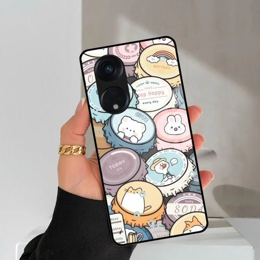 Bunny Buddies Glass Case Cover For Oppo - ShopOnCliQ