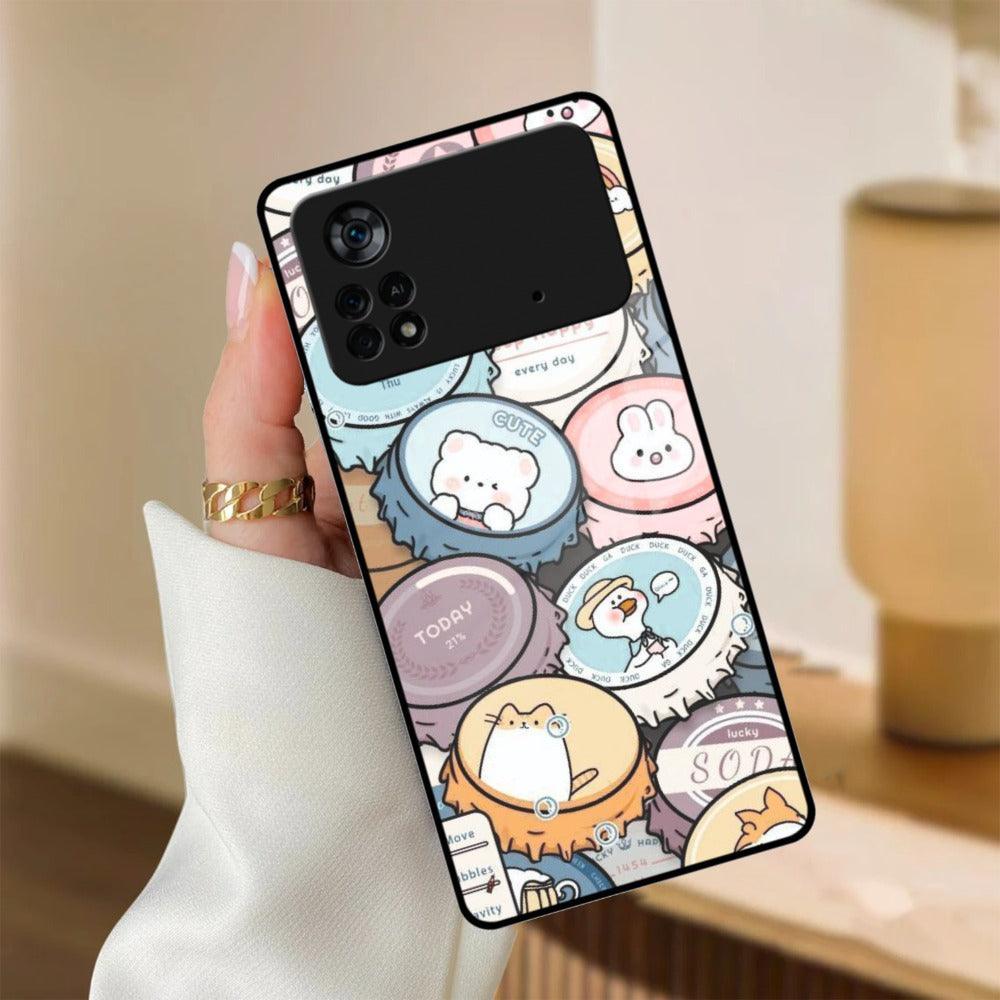 Bunny Buddies Glass Case Cover For Poco - ShopOnCliQ