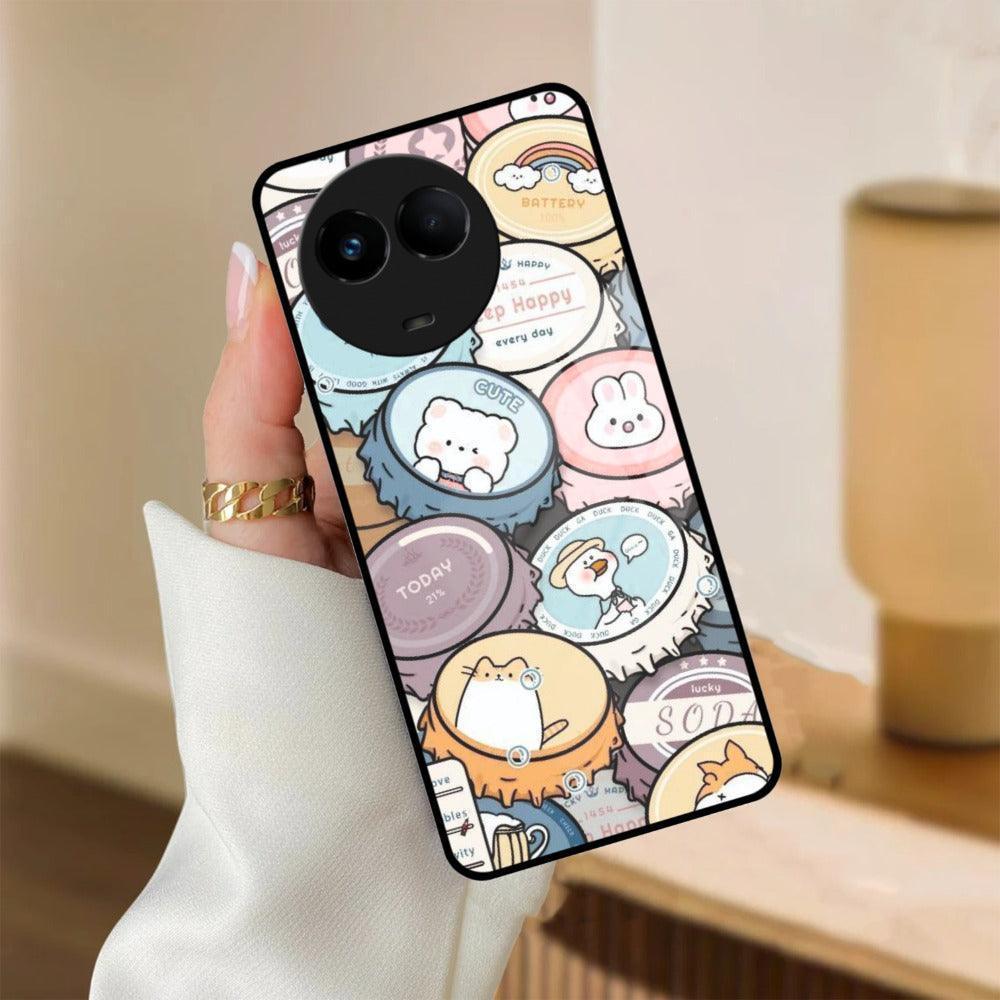 Bunny Buddies Glass Case Cover For Realme/Narzo - ShopOnCliQ