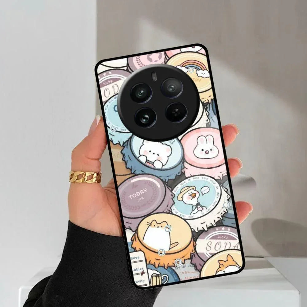 Bunny Buddies Glass Case Cover For Realme/Narzo - ShopOnCliQ