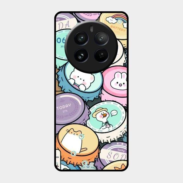 Bunny Buddies Glass Case Cover For Realme 12 Pro 5G