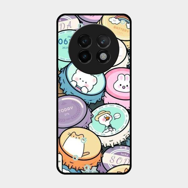 Bunny Buddies Glass Case Cover For Realme 13 Plus 5G