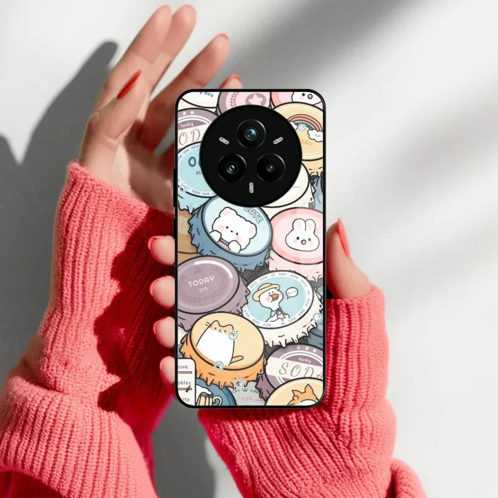 Bunny Buddies Glass Case Cover For Realme/Narzo - ShopOnCliQ