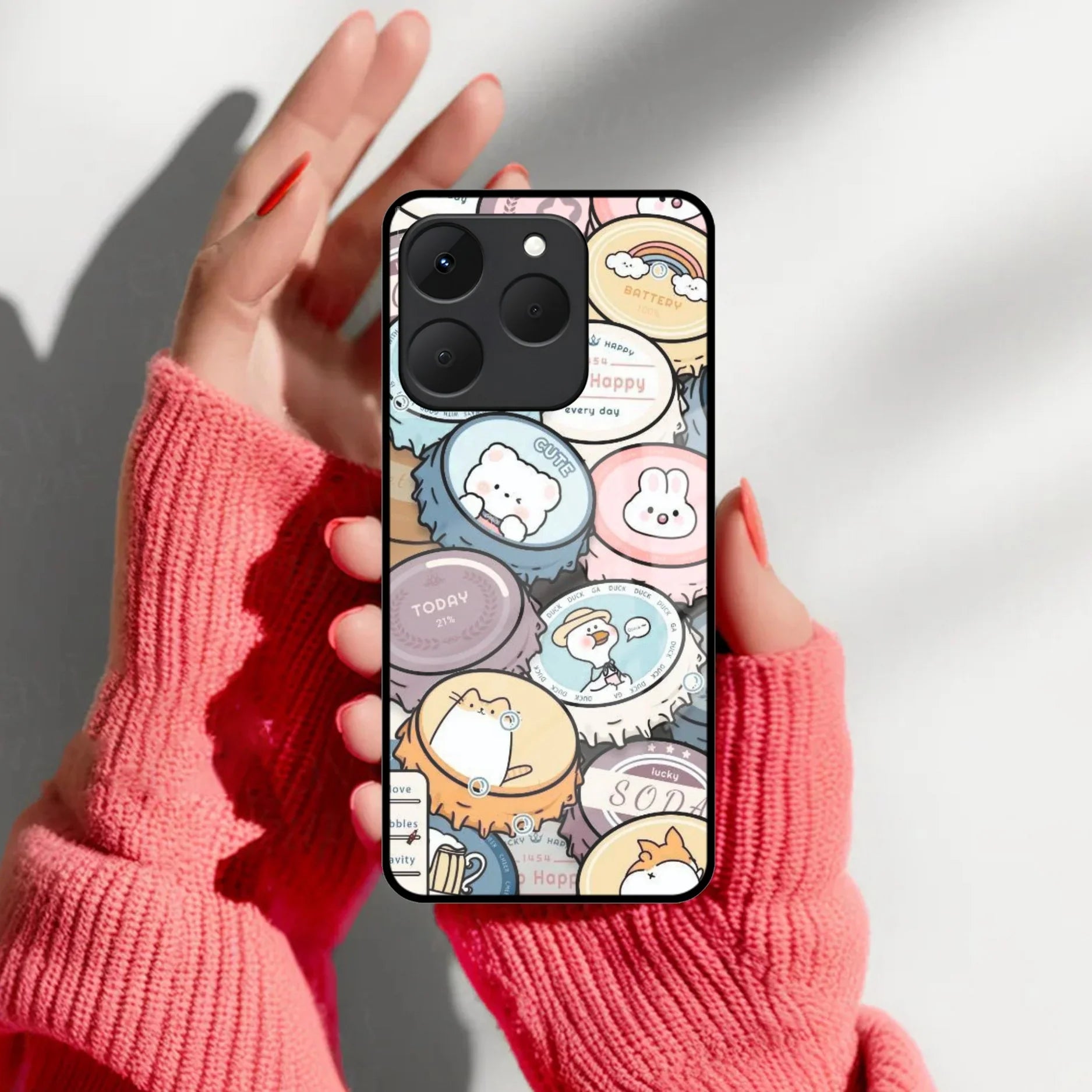 Hellowean Customize Glass Case Cover For Realme/Narzo