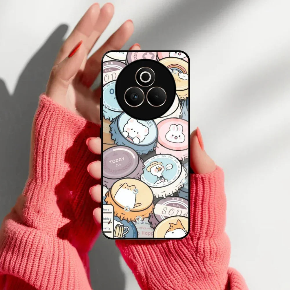 Bunny Buddies Glass Case Cover For Realme/Narzo - ShopOnCliQ