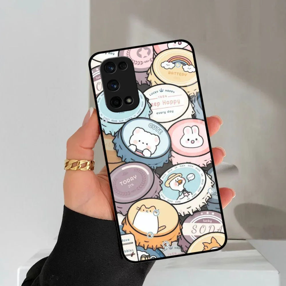 Bunny Buddies Glass Case Cover For Realme/Narzo - ShopOnCliQ
