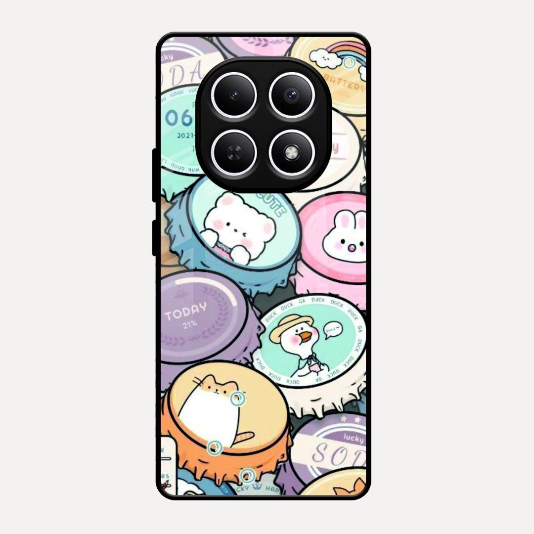 Bunny Buddies Glass Case Cover For Redmi Note 15 5G