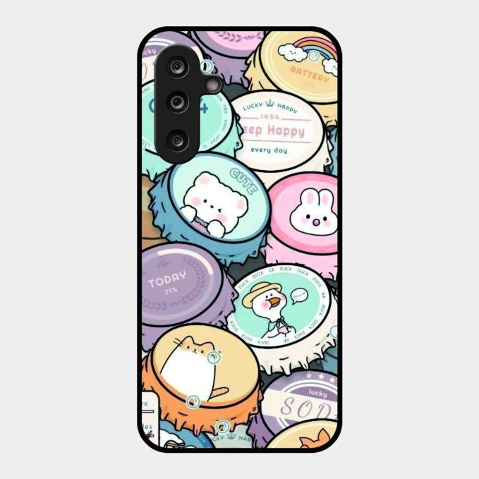 Bunny Buddies Glass Case Cover For Samsung Galaxy F16 5G