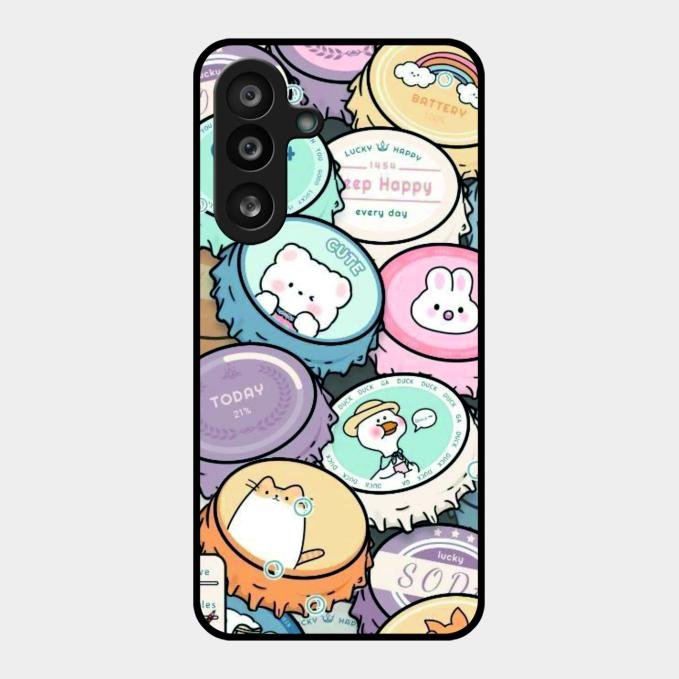 Bunny Buddies Glass Case Cover For Samsung Galaxy F56 5G