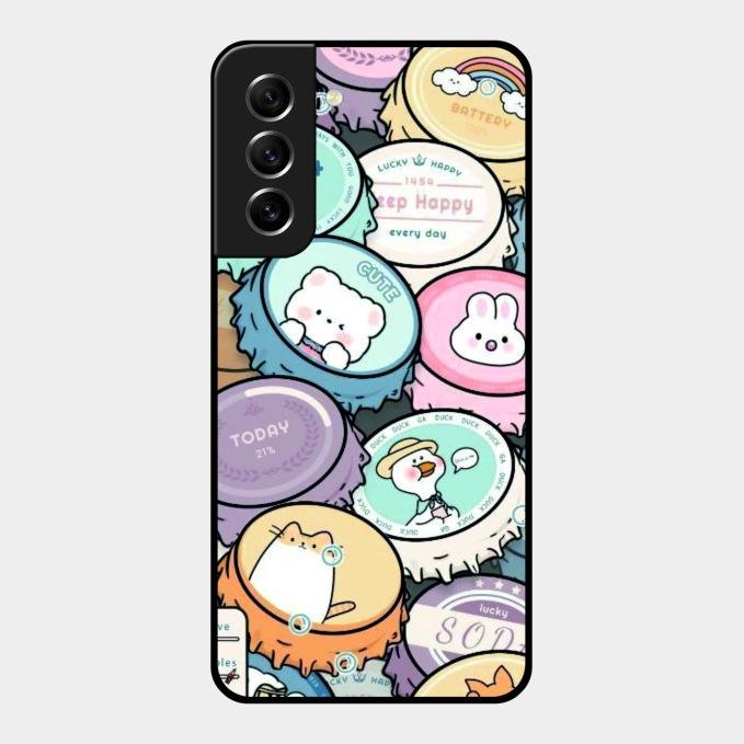 Bunny Buddies Glass Case Cover For Samsung Galaxy S21 Fe 5G