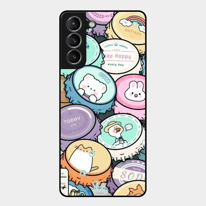 Bunny Buddies Glass Case Cover For Samsung Galaxy S21 Plus