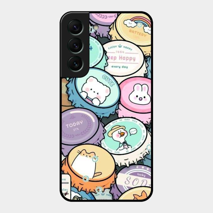 Bunny Buddies Glass Case Cover For Samsung Galaxy S22 5G