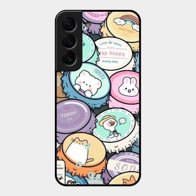 Bunny Buddies Glass Case Cover For Samsung Galaxy S22 Plus 5G
