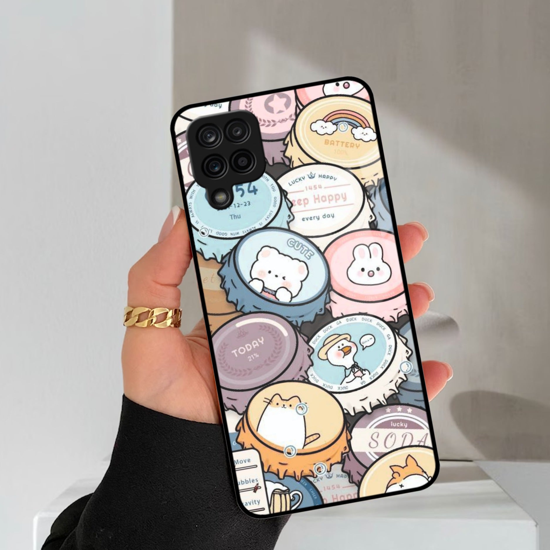 Bunny Buddies Glass Case Cover For Samsung Galaxy M42 5G