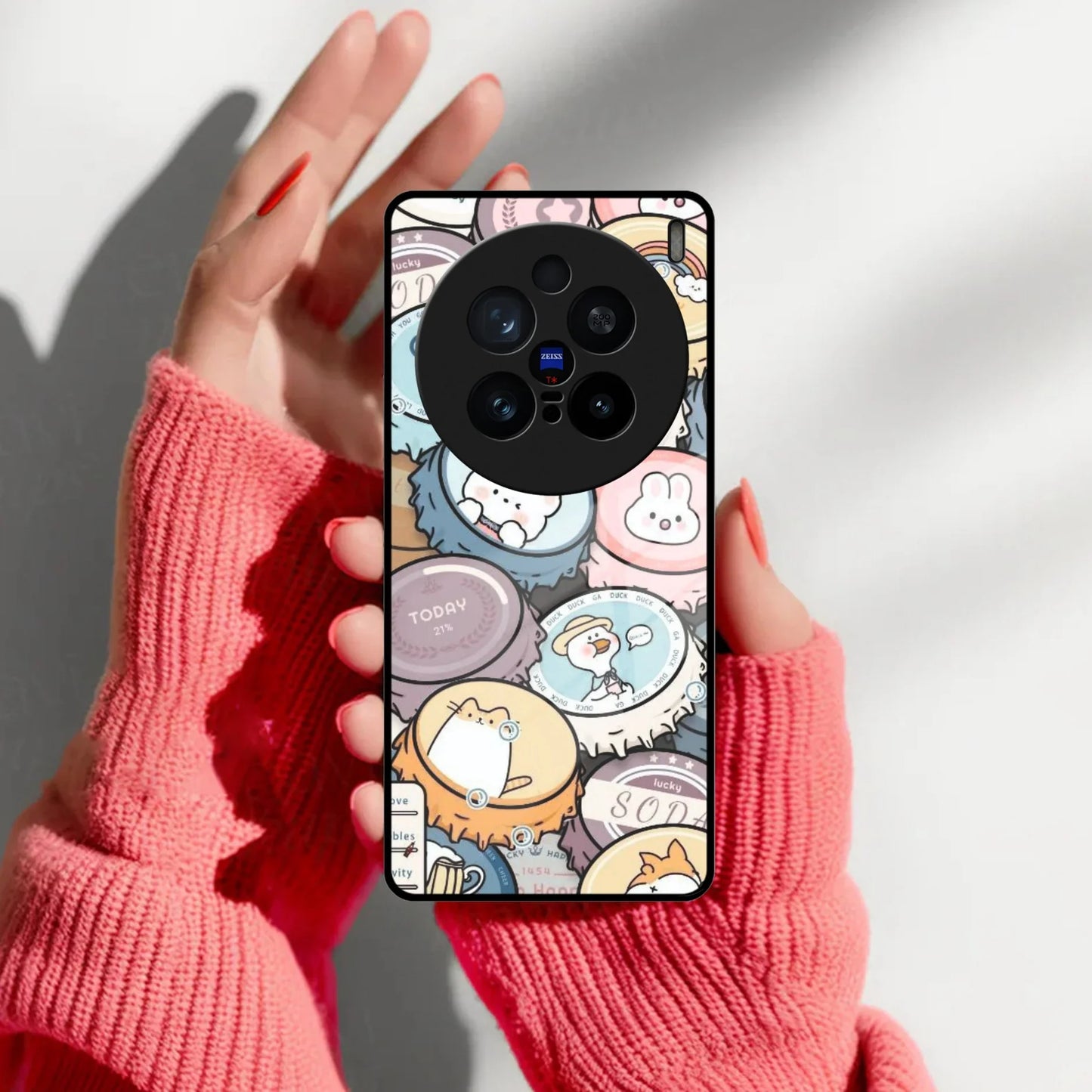 Bunny Buddies Glass Case Cover For Vivo - ShopOnCliQ