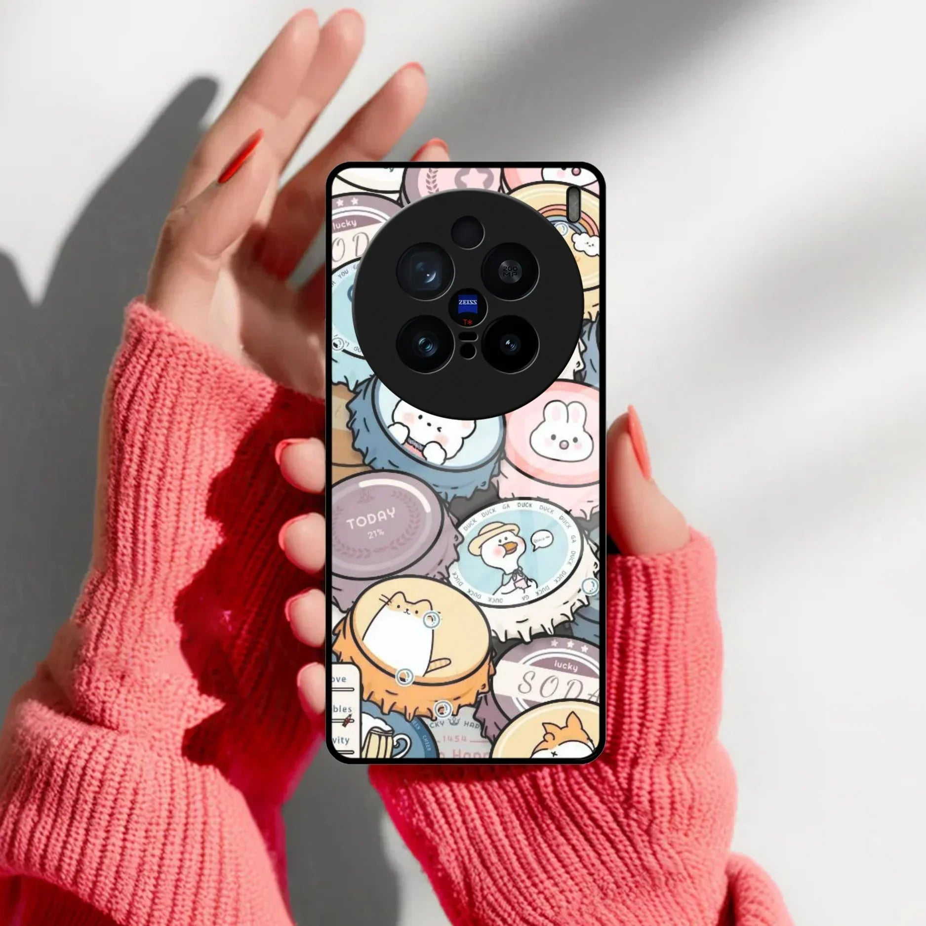 Bunny Buddies Glass Case Cover For Vivo - ShopOnCliQ