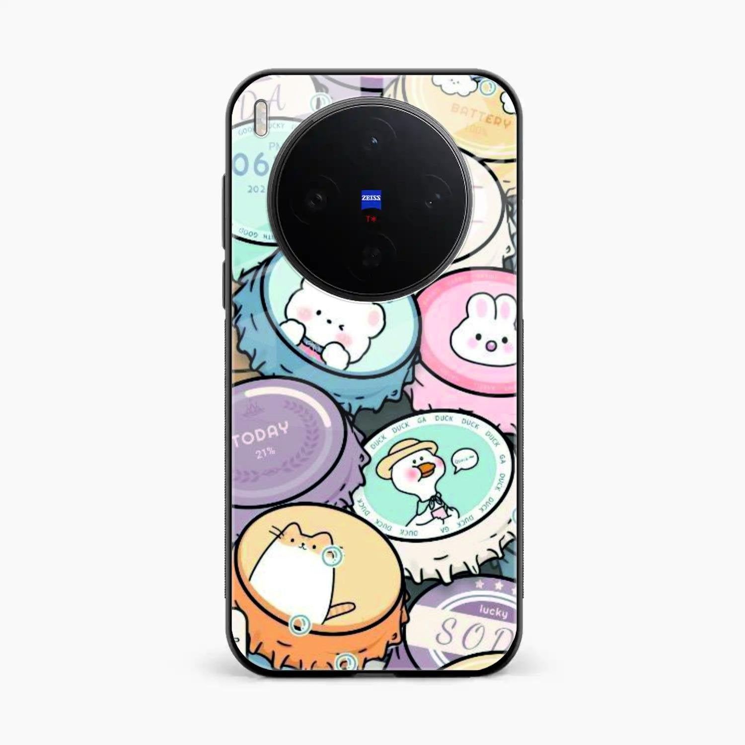 Bunny Buddies Glass Case Cover For Vivo X300 5G