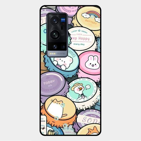 Bunny Buddies Glass Case Cover For Vivo X60 Pro Plus 5G