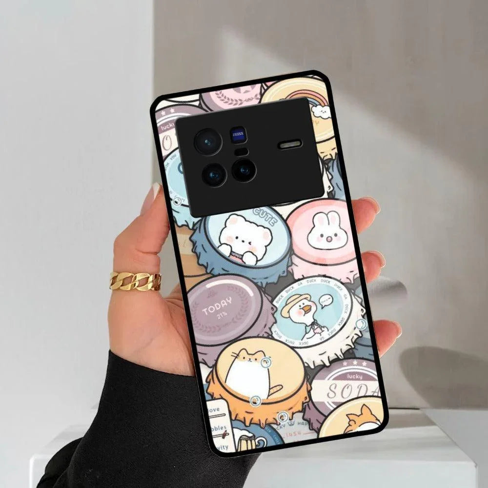 Bunny Buddies Glass Case Cover For Vivo - ShopOnCliQ