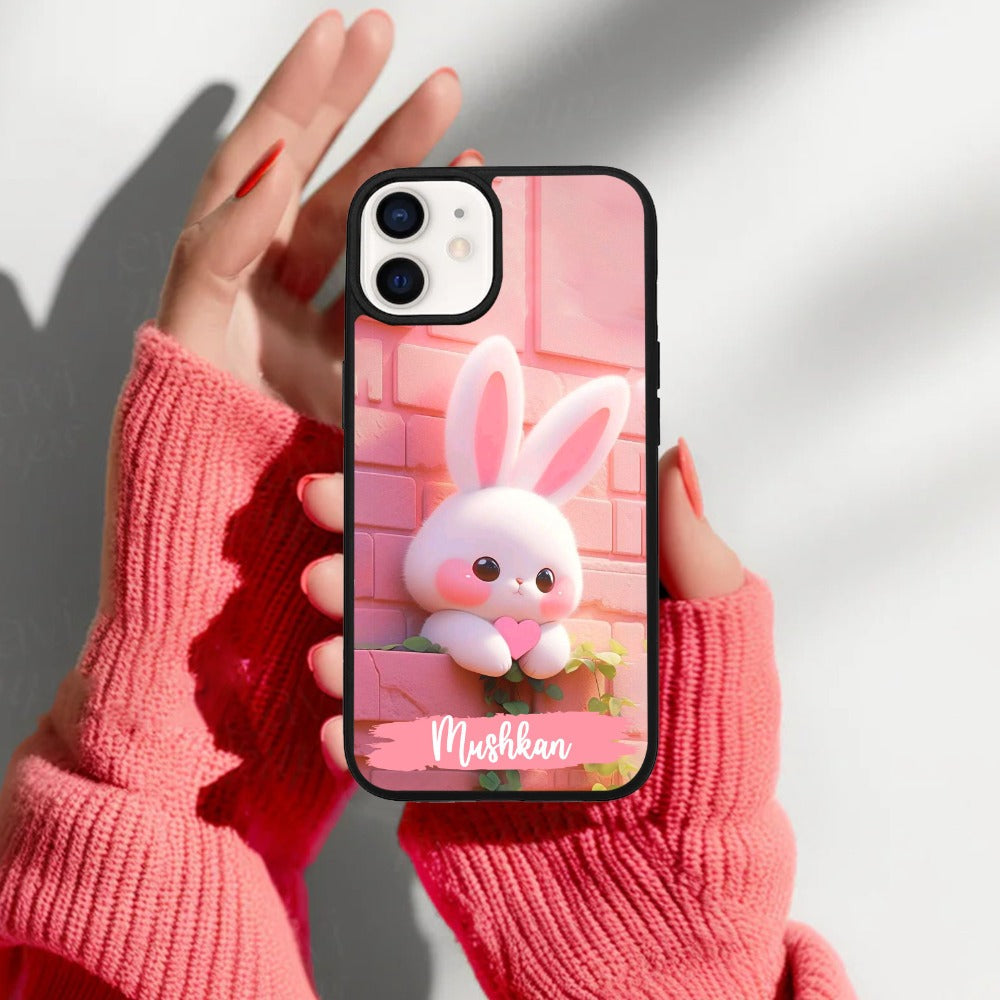 Bunny Glossy Metal Case Cover For iPhone