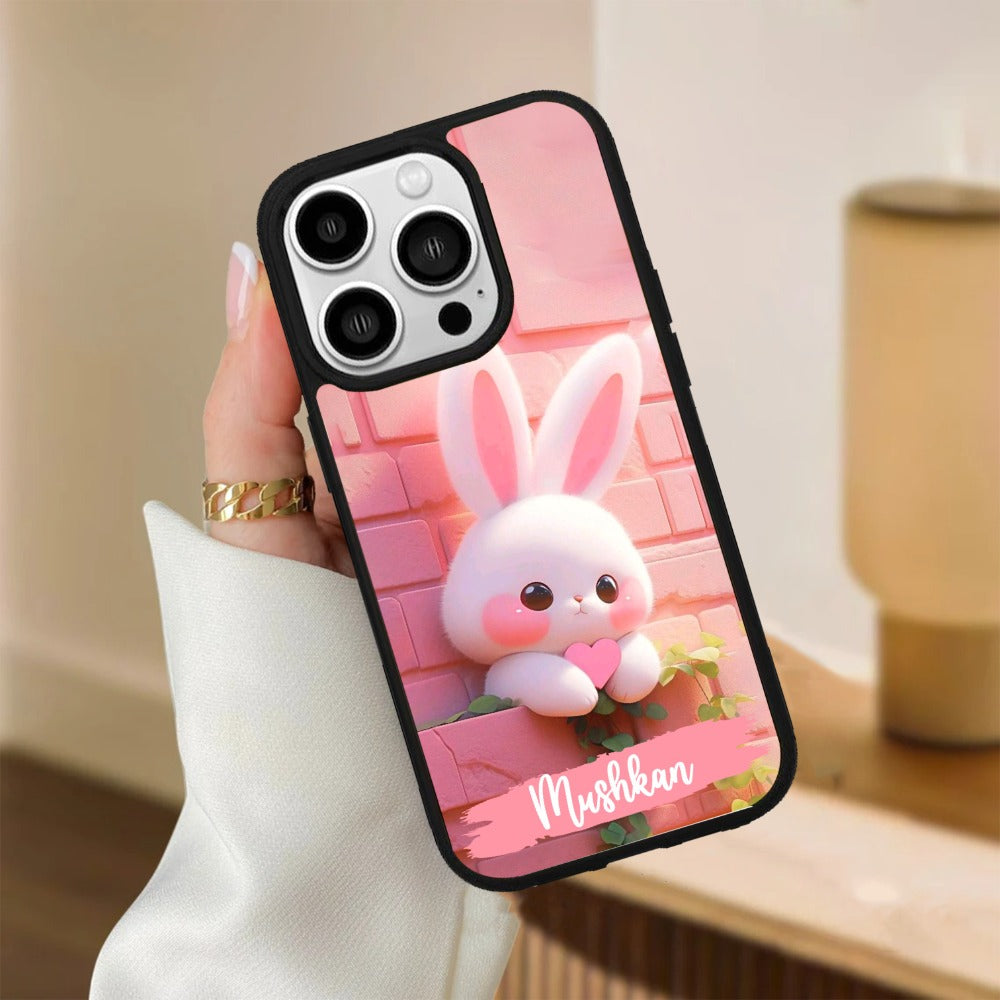Bunny Glossy Metal Case Cover For iPhone