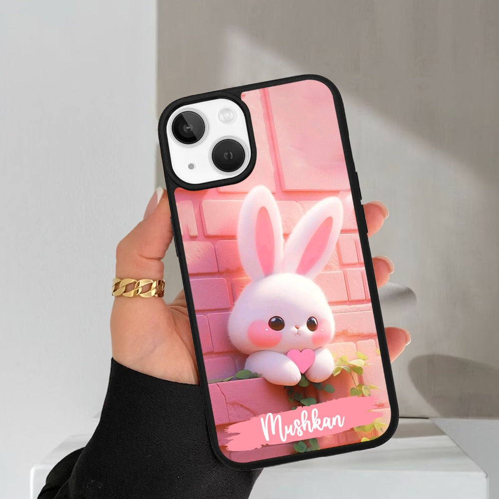 Bunny Glossy Metal Case Cover For iPhone