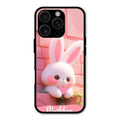 Bunny Glossy Metal Case Cover For iPhone 16 Pro