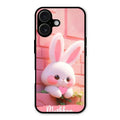 Bunny Glossy Metal Case Cover For iPhone 16