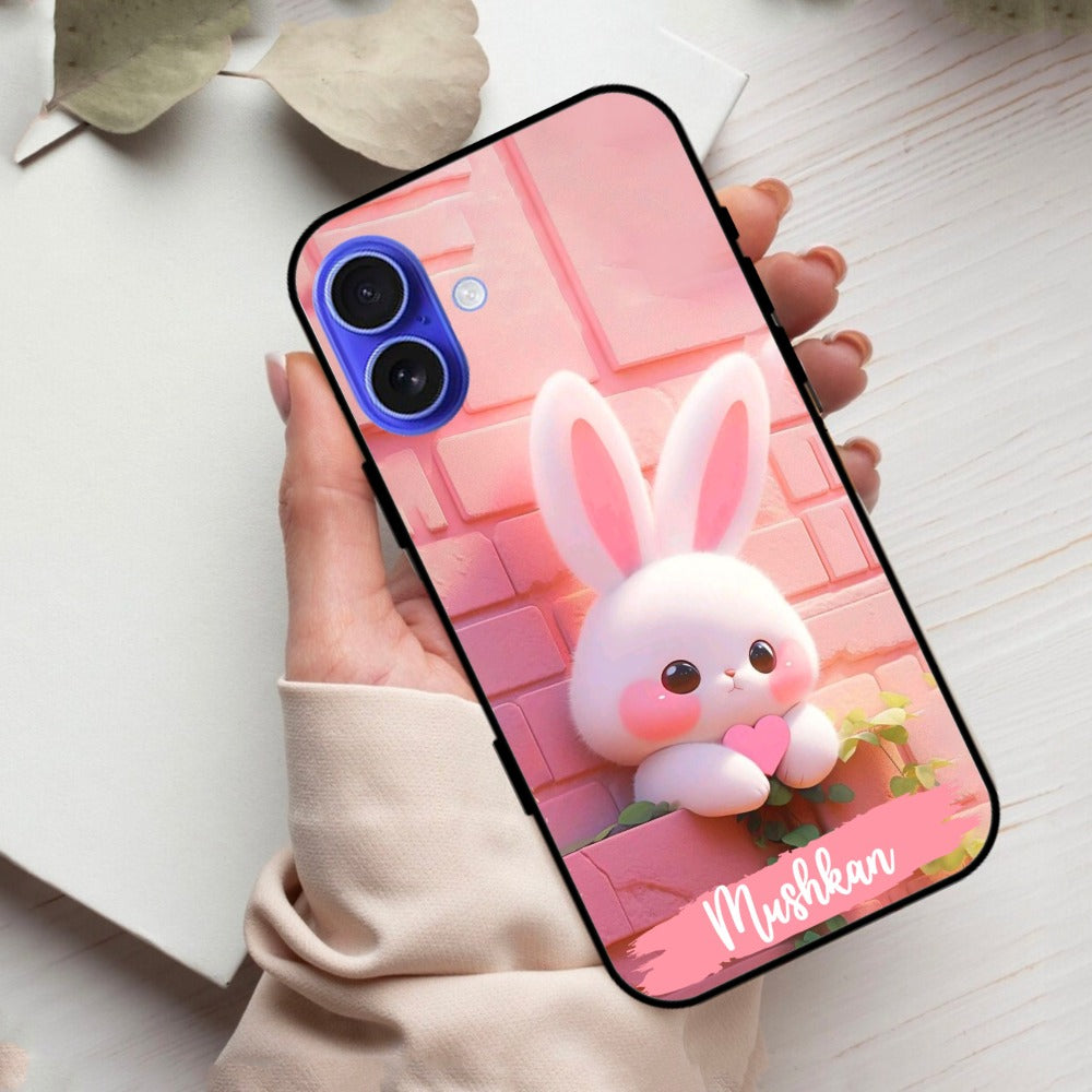 Bunny Glossy Metal Case Cover For iPhone