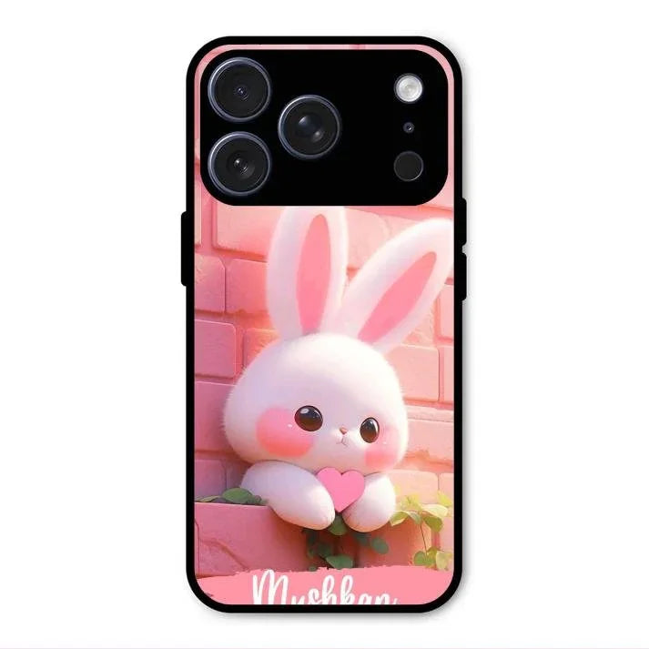 Bunny Glossy Metal Case Cover For iPhone 17 Pro Max