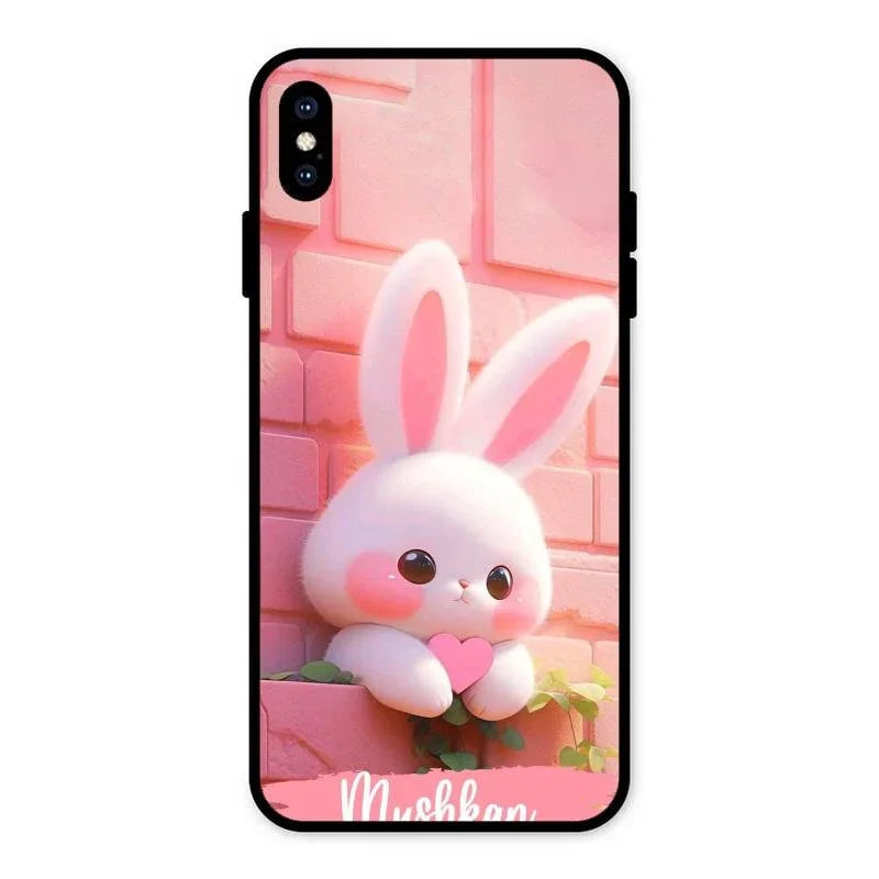 Bunny Glossy Metal Case Cover For iPhone XS Max