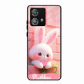 Bunny Glossy Metal Case Cover For Motorola Edge 40 5G