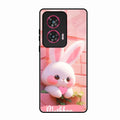 Bunny Glossy Metal Case Cover For Motorola Edge 50 Fusion 5G