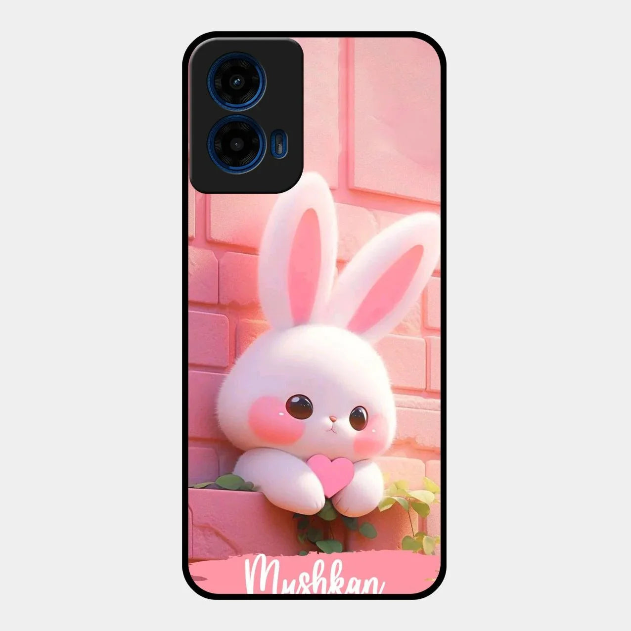 Bunny Glossy Metal Case Cover For Motorola G45 5G