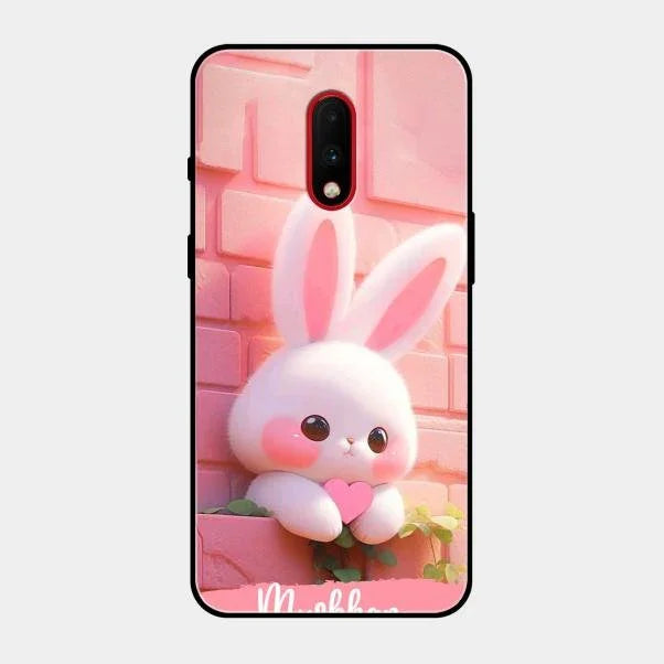 Bunny Glossy Metal Case Cover For Oneplus 7