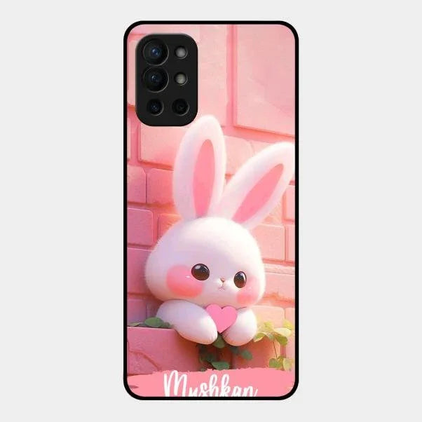 Bunny Glossy Metal Case Cover For Oneplus 9R 5G