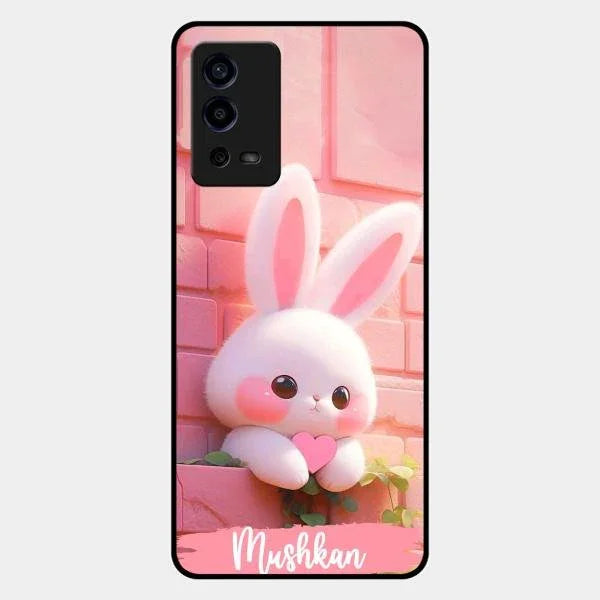 Bunny Glossy Metal Case Cover For Oppo A55