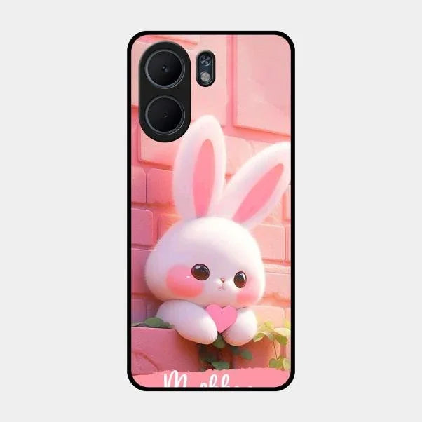 Bunny Glossy Metal Case Cover For Oppo A5X 5G