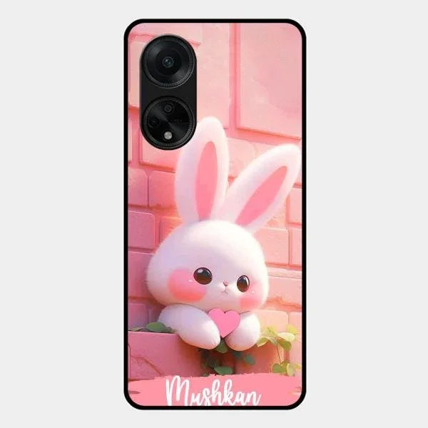Bunny Glossy Metal Case Cover For Oppo F23 5G