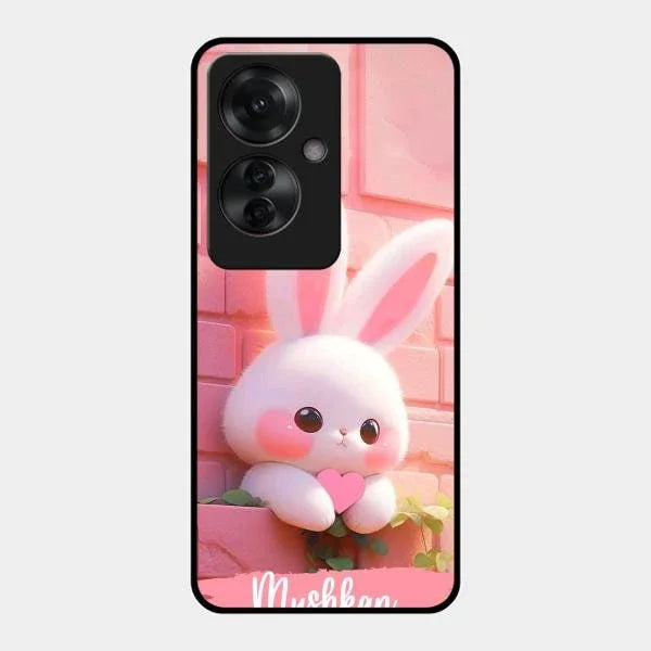 Bunny Glossy Metal Case Cover For Oppo F25 Pro 5G
