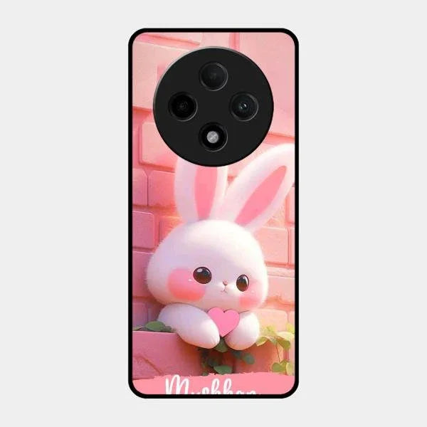 Bunny Glossy Metal Case Cover For Oppo F27 Pro Plus 5G