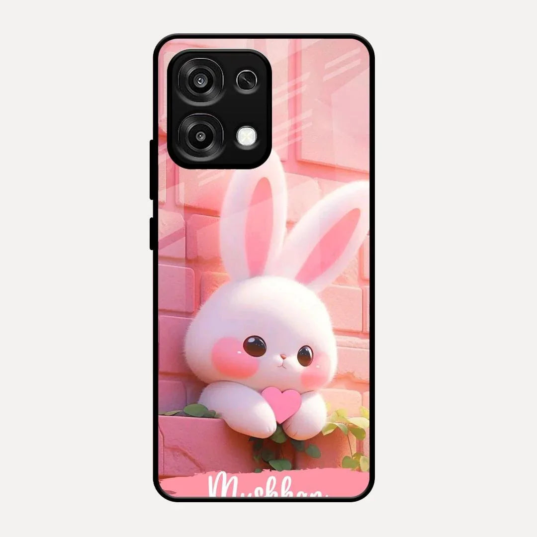 Bunny Glossy Metal Case Cover For Oppo F31 5G