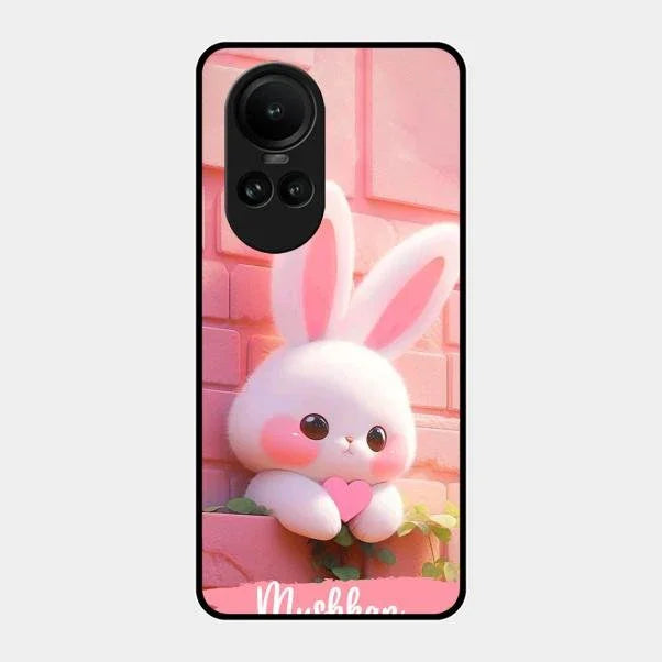 Bunny Glossy Metal Case Cover For Oppo Reno 10 5G